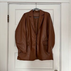 Motelrocks leather oversized blazer. Caramel color. Size large